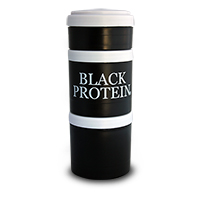 Shaker Boite Doseuse Proteines et Complements Black Protein Black Protein - Fitnessboutique