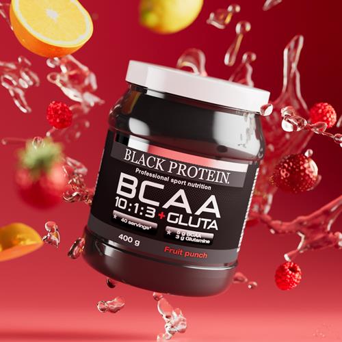 Acides Aminés Black Protein BCAA 10:1:3 Vegan + Gluta