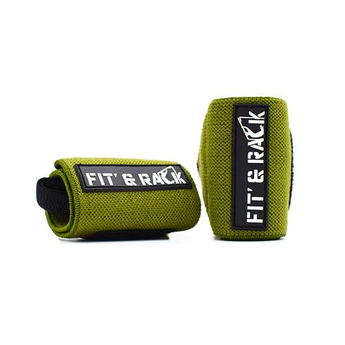 Gants et Straps Fit' & Rack Bracelet de Force - Bande Poignet Velcro Kaki