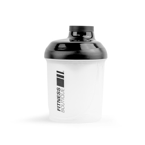 Shakers - Gourdes Fitnessboutique Shaker FitnessBoutique Translucide Couvercle Noir 300 ml