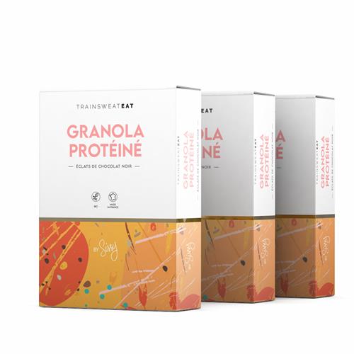 Granola, Muesli TrainSweatEat 3 x Granola Bio Protéiné